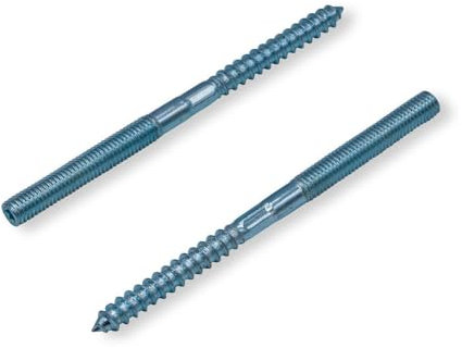 Sanpro Vis à double filetage pour colliers de serrage - En acier galvanisé - Dimensions M8 x 120 mm (vis à double filetage galvanisées, colliers de serrage