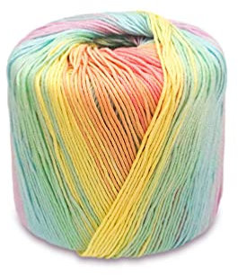 VICASKY Rainbow Yarn for Knitting Crochet Pure Cotton Thread Gradient Yarn Material for Handmade Projects