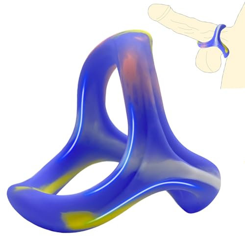 Silikon PenisRing für Männer, MEYILA 3 in 1 Ultra Soft Stretchy Cock Rings for Erection Enhancing, Sex Toy for Men Male Couple Adult, Multicolor