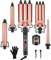 5 in 1 Hair Curler, Ohuhu Curling Wand with 2 Three-Barrel Curling Iron 3 Interchangeable Ceramic Barrels 9-32mm LED Display Temperature Adjustment Heat Protective Glove