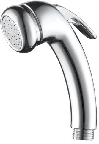 ANBOO Pommeau de douche haute pression, filetage 1,27 cm, petit pommeau de douche de rechange avec bouton marche/arrêt, pommeau de douche puissant plaqué chrome pour baignoires, caravanes,