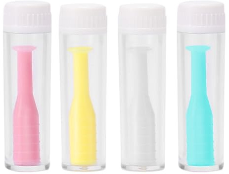 XKSOCT 4 Pièces Lentilles de Contact Dissolvant, Outil pour Enlever Les Lentilles,Ventouse Applicateur pour Lentilles de Contact Rigides RGP,pour Maison Voyage