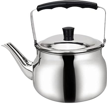 ABBNIA Teiera con fischio, teiera in Metallo Bollitori a Gas/induzione/elettrici/Gas per fornelli per Cucina da Campeggio - 1,0 L