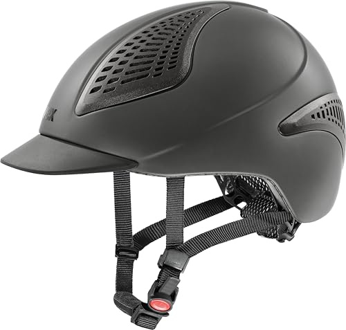 uvex exxential III – Casco de equitación Unisex Ligero – Ajuste de Talla Individual – Antracite Mate S-M
