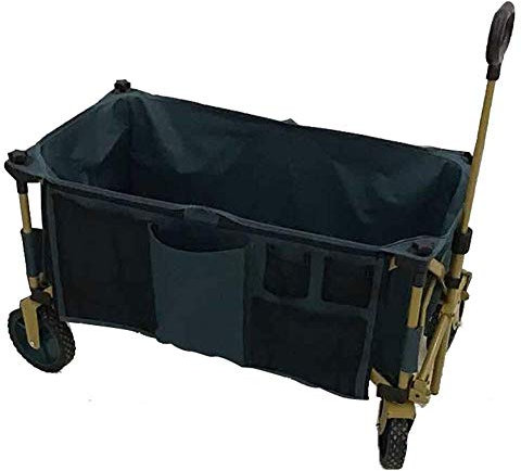 HUIBBGO Gartenwagen, Campingwagen, Ziehwagen, Stahlrahmen, 60 kg maximale Belastung, perfekt für Festivals/Camping