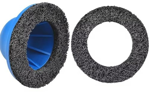 Pro Radnabenreinigungswerkzeug – 1,27 cm (1/2 Zoll) Antrieb, 150 mm Bremsrotor und Trommel-Rostentferner mit Klettscheiben, reinigt um Radbolzen, ideal zum Schleifen und Polieren von