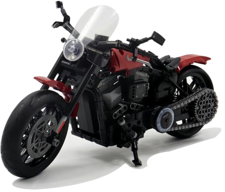 Lemess Motorrad Bauklötze, Motorrad Bausteine Bauset, 500+ Stücke Teile, Bausteine Konstruktionsspielzeug