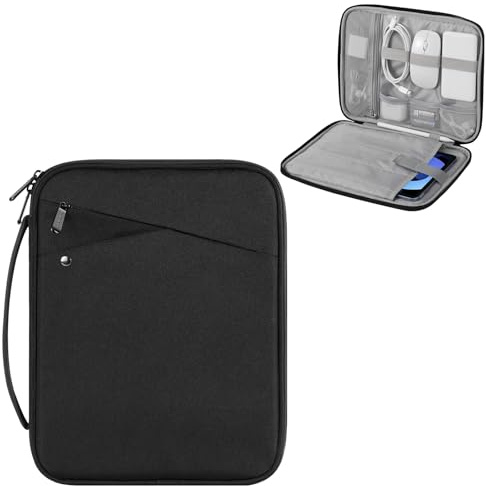 MoKo 13-14 Inch Laptop Sleeve Bag Carrying Case with Handle, Padded Protective Travel Bag for New 13-inch Mac Air/Pro M4, 14” MacPro M3/M2/M1, 13“ Mac Air M3/M2/M1, Black