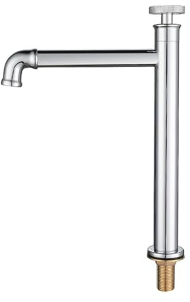 Robinet Haut Lavabo Salle de Bain Eau Froide Chromé Poignée Antidérapante Mitigeur Lave Main Style Industriel