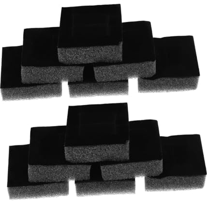 UTHCLO Inserciones de Caja de Joyería de Esponja Negra para Almacenamiento Conveniente y Protección, 20 Unidades para Anillos y Pendientes en Joyero