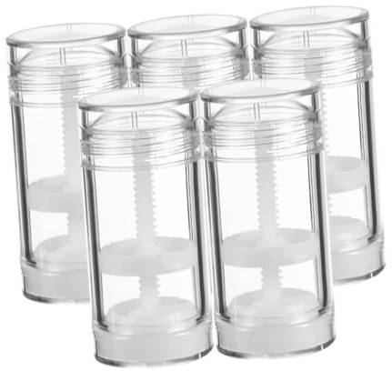 jojofuny Botellas de Plástico para Desodorante 5 Unidades 30 Ml Compactas Reciclables Antitranspirantes para Viaje Dispensador a Prueba de Fugas Envases Rellenables para Cuidado Personal