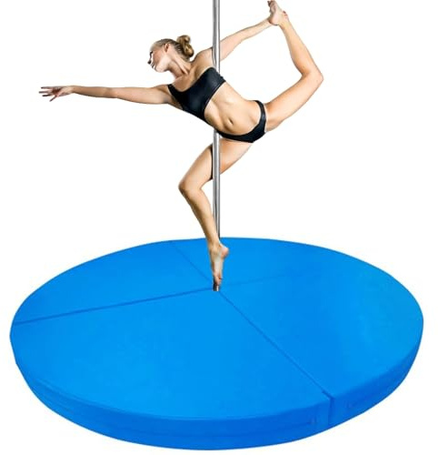 Vikbar och bärbar poledance-mottagningsmatta – premiumskyddsmatta med bärhandtag för säker träning och dansövningar – perfekt för