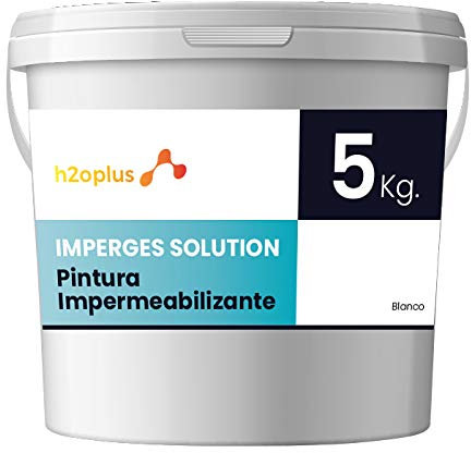 h2oplus Elastische, Wasserdichte Bodenfarbe PROFESSIONELL · Bodenbeschichtung Außen Weiß · 5 Kg (4,15 L) · Für Balkon Boden, und Dächer