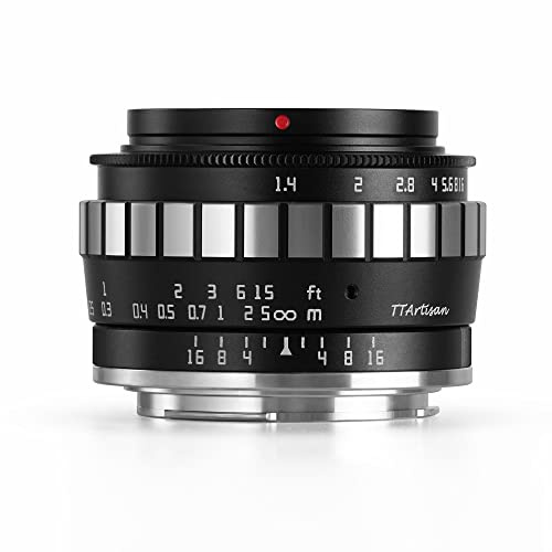 TTARTISAN 23mm F1.4 APS-C Camera Lens Wide-Angle Prime Lens Portable Lens for L Mount Suitable for Portrait Street Snapshot（L Mount/Black&Silver）
