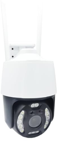 (Zoom ottico 8MP 5X) UltraHD 4K (8MP) Telecamera IP wireless Wi-Fi per sicurezza esterna, 3840x2160, Visione notturna 80 piedi, IP66 resistente alle intemperie, Audio bidirezionale, Registrazione TF