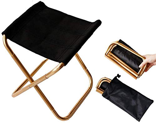 Fällbar pall mini, lätt bärbar stol, packad i bärväska, lätt, lätt att bära, hopfällbar pall för fiske, camping, resor