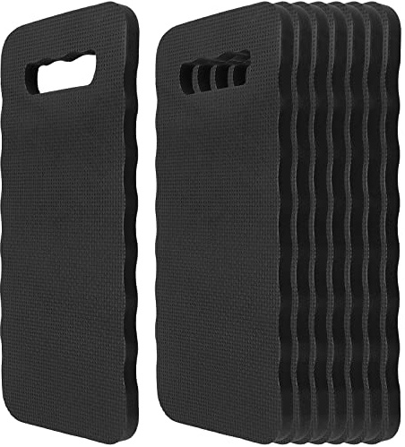 FUNSUEI 8 PCS 40 x 18cm Garden Kneeling Pad, Soft Garden Kneeler Mat with Handle for Gardening, Cleaning, Black