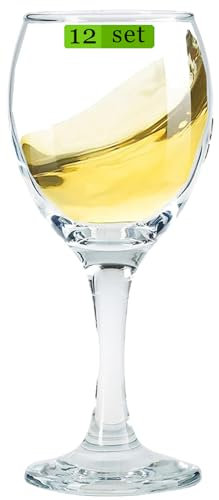 Copas de vino pequeñas Cordial con tallo, juego de 12 copas de vino de Oporto de 3 onzas, 90 ml