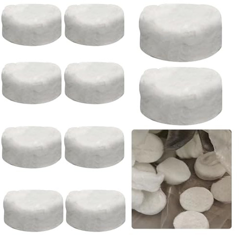 10 gomitoli di lana di ceramica per bioetanolo, 8,6 x 8,6 cm, per caminetto a bioetanolo, rotondi, per interni ed etanolo, spugna in ceramica per bioetanolo