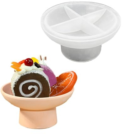Silikon Schalenform Mit Fuß Obsttablett Herstellungswerkzeug Epoxidharzform Für Einzigartige Heimdekoration Und Organisation Von Projekten