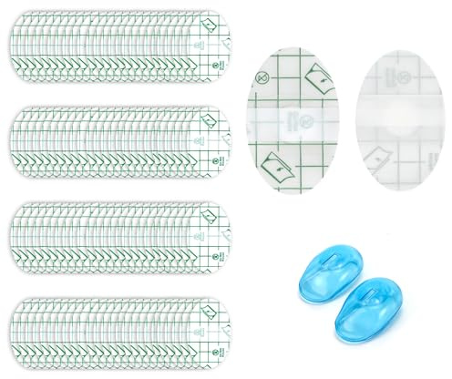 BORISCA 100 Pz Adesivo Impermeabile di Protezione Dell'orecchio, Adesivi Impermeabili per Orecchie da Neonato con Paraorecchie, Monouso Adesivi per Orecchie Impermeabili per Bambini (4.4 x 6.8cm)