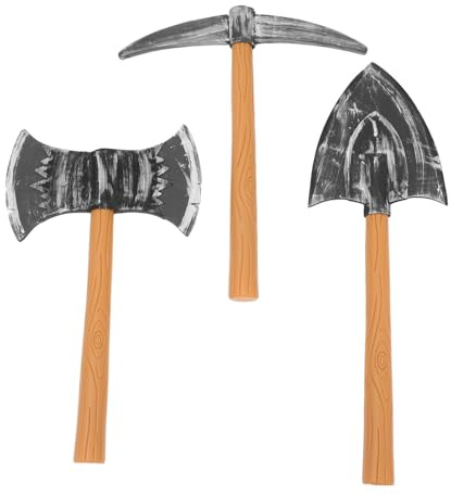 Set 3 Pezzi Piccone Gnomo in Eva Plastico per Cosplay e Festa | Include Pala, Uso per Scenografie e Spettacoli, Accessori per Halloween, Formato 3pezzi