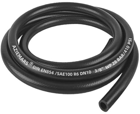 AZIEMARS 3 Metros Manguera de gasolina 10mm Tubo Gasolina Moto Ø10MM Kit de Tubo Gasolina,Mangueras de Combustible Para Camiones, Coches, Tractores o Motores Pequeños