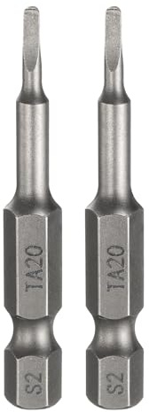 sourcing map 2pcs Magnetico Triangolo Cacciavite Bit TA20 1/4 Hex Shank 2 (50mm) Lungo Magnetico S2 Acciaio Industriale Grado Cacciavite Bit Triangolare Testa Trapano Elettrico Punte
