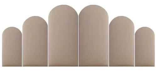 Upholstered Wall Panels Oval - Packs of 6 - Peel And Stick Headboard Wall Padding - 3D Anti-collision Wall Stickers - Nursery Decor Wall Panels (Color : Brown, Size : 150x60cm)