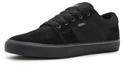 Etnies Barge LS – Classic Skate Look, Slim Vulcanized Silhoutte, Hefty Armored Collar, Reinforced Vulc - Black Dirty Wash - 10