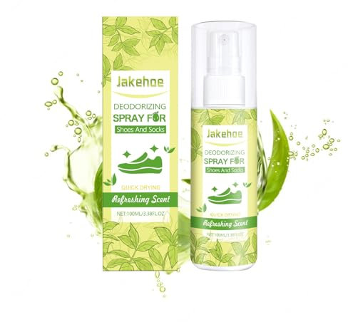 Deodorante spray per scarpe e deodorante spray, spra-y anti-odore, con ricetta vegetale, protezione sostenibile ed efficace contro i piedi del sudore