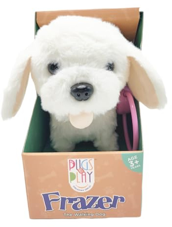 Pugs At Play Frazer Walking Dog With Hand Control And Color Box Interactive Plush Toy – Soft Electronic Animal That Moves and Makes Sounds, for Toddlers and Kids
