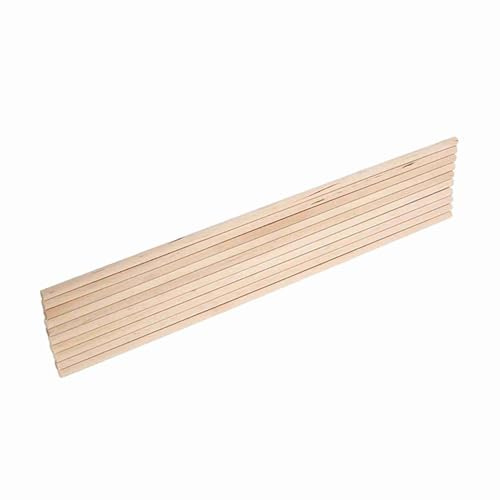 RASTKY Träpinnar Hantverk 10 St Träkonsthantverksstavar Dymlingar Stångstänger Söta Träd Träverktyg 1CM*30CM Oavslutade Lövträstavar Projekt (6MM*30CM)