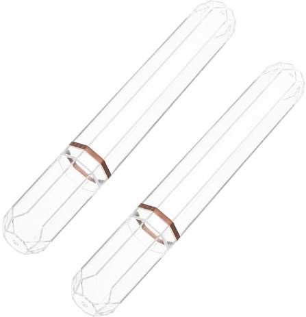 VALICLUD Tube de Rangement pour Cigare Individuel Étui à Cigare en Plastique Transparent Fermeture Hermétique, Lot de 2 pour Voyages
