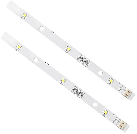 Lote de 2 tiras luminosas LED para frigorífico, 16 x 1 cm, barra luminosa LED, luz blanca fría, bombilla de refrigeración, LED, reemplazo de bombilla LED E349766, MDDZ-162A, 1629348, 1529227 DC12 V, 2
