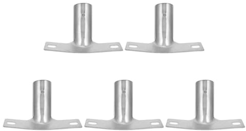 Kichvoe 5pcs Metal Broom Head Brackets Replacement Kit Broom Handle Clips Floor Cleaner Brush Adapter for Commercial and Home Cleaning