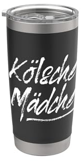 Kölsche Mädche Colonia Chica Köln Amante Para Mujer Vaso térmico de acero inoxidable de doble pared