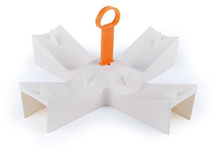 Excelsa Quick Cook Cuocipatate Microondas, Polipropileno, TPX, Blanco con Detalles Naranja