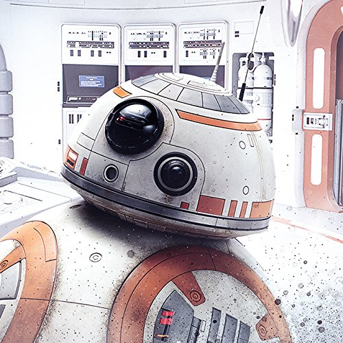 Star Wars The Last Jedi-BB-8 Peek Canvas Leinwanddruck, Mehrfarbig, 40 x 40 cm