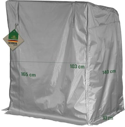 Mehr Garten Strandkorb Schutzhülle Winterfest, 103x93x165/140 cm, Taupe, atmungsaktives 3-lagiges Polyestergewebe, Strandkorbhülle wasserdicht und UV-beständig, Abdeckung Strandkorb