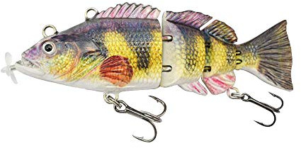 ods lure 3,9inch Elektrischer Angelköder USB wiederaufladbare Elektrischer Fischköder Mehrgelenkigere Schwimmköder mit Drillingshaken für Barsch Hecht Zander