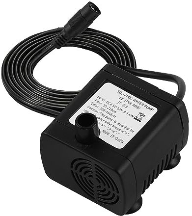 Submersible Water Pump, DC12V 5W 420L/H Ultra Quiet Fountain Water Pump Solar Amphibious Mini Aquarium Water Feature Pump Fish Tank Circulation Pump for Fish Tank, Pond, Hydroponics, Statuary