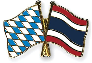 Bayern-Thailand Freundschafts Pin Flaggen Pin Freundschaftspin Anstecker Flaggenpin