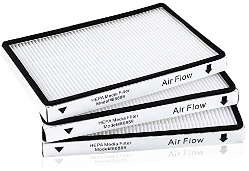 Anewise 3 Packs 86889 HEPA Media Filter Replacement for Kenmore EF-1, 86889, 20-86889, 40324, 53295 Canister and Upright Vacuum Cleaner, for Panasonic Part MC-V199H