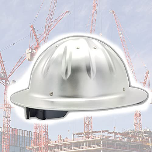 Schutzhelm, Arbeitshelm Schutzhelme Aluminiumlegierung Helm hochfester Helm 4-Punkt-Nietschnalle für den Top Brace Construction Helm Aluminium hart