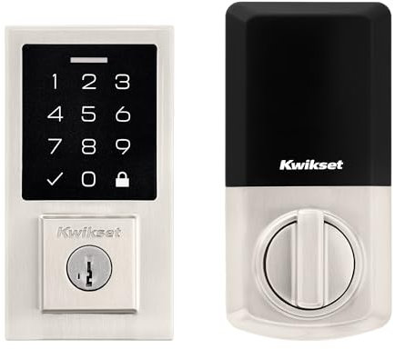 Kwikset SmartCode 270 Keyless Entry Electronic Touchpad Deadbolt Door Lock with Auto-Lock, Custom User Codes, Advanced Security in Satin Nickel Contemporary