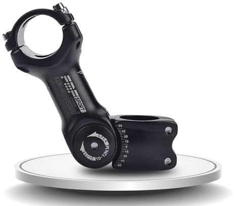 FukkeR Fahrrad Lenkervorbau -60~60 Grad Verstellbarer 31.8mm Radfahren Vorbau Ahead Riser MTB Vorbauten Aluminium 90mm 110mm 130mm Für Rennrad BMX XC AM FR (Color : Black, Size : 110mm)