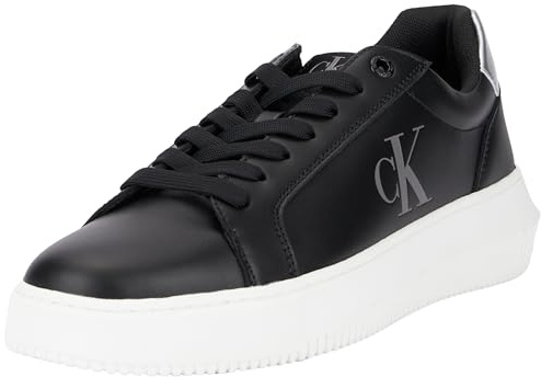 Calvin Klein jeans dam Chunky Cupsole snörning LTH YW0YW01687 sneakers, svart (svart/silver), 5 UK, Svart svart silver, 38 EU