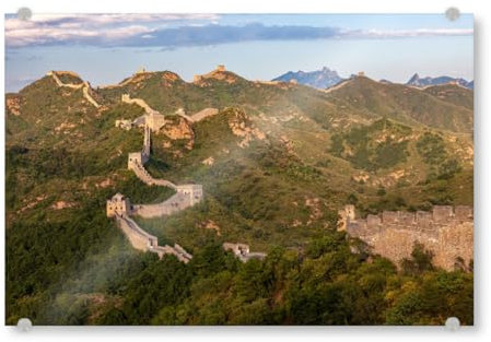 artboxONE Acrylglasbild 30x20 cm Architektur In den Bergen bei Jinshanling - Bild China China chinesische Mauer