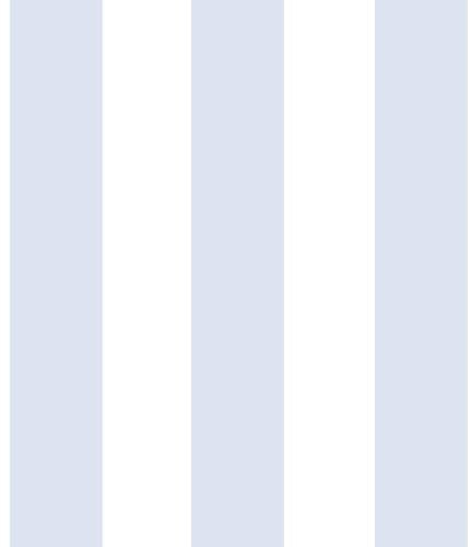 Sassy B Stripe Tease Wallpaper White / Blue